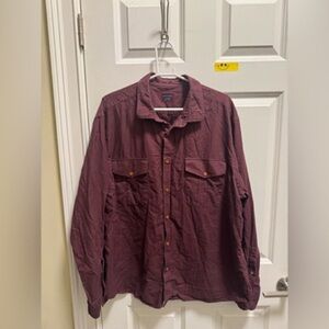 Maroon Button-Up Shirt